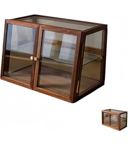 Amazon.co.jp: 塩川光明堂 ガラスケース ブラウン 60.5×26.5×40cm