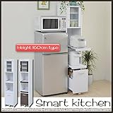 隙間ミニキッチン H160 ホワイトダークブラウン FKC-0532-WHDB