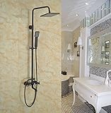 Rozin Batroom正方形8 " Rainfall浴槽シャワー蛇口タップwith HandスプレーORB仕上げ