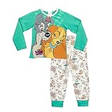 わんわん物語 Lady＆the Tramp パジャマ 女児 女の子 Disney 日本未発売 オフィシャル 寝巻 春秋 オールシーズン 薄手 長袖 コットン 100％ [並行輸入品]