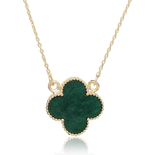 Amazon | クローバー ネックレス K18 イエローゴールド レディース 18