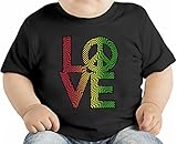 Love Peace Symbol オーガニックベビーTシャツ 12 - 18 Months