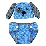 POTOJP 可愛い ベビー用着ぐるみ 子供用 寝相アート ベビー服 編み物 新生児 赤ちゃん ハロウィン クリスマス コスチューム 写真記念 出産祝い (ミニ犬)