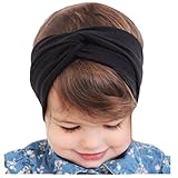 SODIAL 女の子の赤ちゃんの織りクロスヘッドバンド　42cmx5cm (黒）