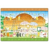 テンヨー(Tenyo) チャイルドパズル ノラネコぐんだん パンまつり 60ピース こども向けパズル MC-60-619 抗菌コート おかたづけ専用カバー付き 4才以上