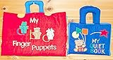布絵本 MY QUIET BOOK　ベア ブルー英語刺しゅう版&My abc Finger puppets 幼児教育　　英語教育　　プレイ&ラーンギフトセット