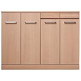 大川家具(日本製) 天然木幅120ロータイプシューズボックス ナチュラル ic0049 代引不可