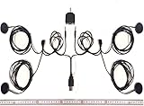 伝振動スピーカー４個(サラウンド)Φ3.5ｍｍステレオプラグ入力 USB電源 貼替簡単で小型Φ3.4×H1.4cm 約３５g 大音量