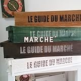 マルシェトレー･ホワイト/木箱/杉材/アンティーク/持ち手付/国産/木製ＢＯＸ/収納箱