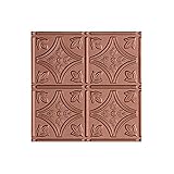 Fasade Easy Installation Traditional 1 Argent Copper Glue Up Ceiling Tile / Ceiling Panel (12" x 12"