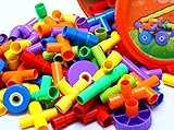 Generic 48個プラスチックパイプライントンネルスタイルBuilding Blocks with Wheelsおもちゃ教育玩具子供