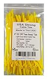 USA Strong Cable Ties. Tear-Away 6-Inch Tote Saver Nylon Zip Cable Ties in Re-Sealable Package. (6" 