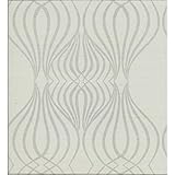 York Wallcoverings Candice Olson Decadence Eden Sisal壁紙、グレー/ホワイト/メタリック