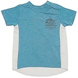 2017年 夏物 un-deco アンデコ 天竺×布帛 切替 半袖Ｔシャツ ブルー◇80cm
