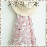 ガーゼブランケット animal-pink ベビーカー ブランケット　ひざかけ　ベビー ブランケットコットン
