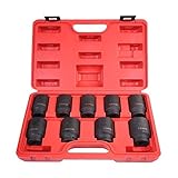 9pcアクスルハブナット用インパクトソケットセット WHSYB044 [並行輸入品]