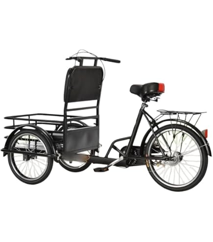 Amazon.co.jp: 三輪自転車 大人用 24インチ 大人の三輪車 1速