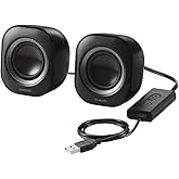 エレコム スピーカー USB給電 ボリューム調整 ミュート機能 最大出力4.4W USB-A接続 コンパクト ブラック MS-P08USB3BK