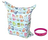 Firetea Printing Baby Cloth Diaper Laundry Wet and Dry Bags, Blue Owl by Firetea