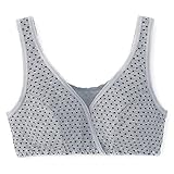 授乳対応選べるクロスオープンハーフトップ　　杢グレー（ハートドット）　サイズ:マタニティL