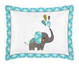 Sweet Jojo Designs標準枕シャムのMod Elephant女の子または少年寝具セット