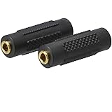【 ジェネリーク】 中継コネクタ ステレオミニプラグ変換/メスメス型/ステレオミニジャック3.5mm-ステレオミニジャック 3.5mm 金メッキ (2個入)
