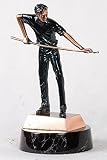 StealStreet SS-BA-CB1725A 8" Copper Small Male Billiard Player Aiming Stick Display Statue [並行輸入品]