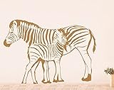 Pop Decors PT-0232-Vb Wall Decal and Sticker Zebra Mother and Child [並行輸入品]
