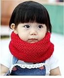 [TopBaby] シンプルな単色の ニットウールスカーフ マフラー 【キッズ ベビー 赤ちゃん ベビー服】(ブラウン)