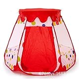 Kids Play Tent Teeppee for Indoor Outdoor Play Play House Tents Kid Outdoor Garden Tent Red [並行輸入品]