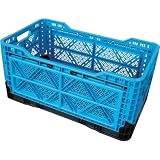 トラスコ中山(TRUSCO) 折りたたみメッシュコンテナ 収納ケース 収納ボックス ブルー 59L TR-MPB59-B