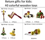 Ceejayおもちゃ誕生日戻りギフトfor Kidsコンボパック40木製Toys