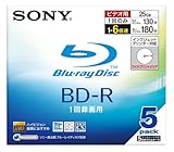 SONY 日本製 ビデオ用BD-R 追記型 片面1層25GB 6倍速 プリンタブル 5枚P 5BNR1VBPS6