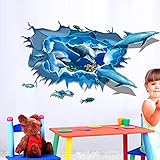 amzmonnsuta 3D取り外し可能なウォールステッカー　海のイルカの壁画　ビニール壁紙ステッカー　DIYデカール　子供部屋家の装飾