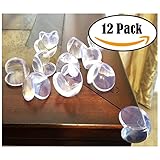 EliteBaby Clear Table Corner Guards, 12 Pack Cushioned Childproofing Toddlers, Baby Corner Protector