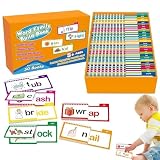 Word Family Books、Read and Rhyme Activity Book - ライムアクティビティワードファミリービルドブックを読む,フォニックスを読むことを学ぶ、レターは子供向けの視覚的な教育ゲーム