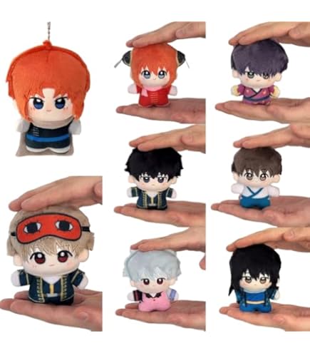Amazon.co.jp: 銀魂 Chibiぬいぐるみ 銀時 神楽 高杉 沖田 土方 5点