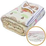 ペコリッペ 6重より柔らか 8重 ガーゼケット ベビーケット オーガニックコットン 出産祝いに (110×110, キノコ)