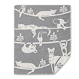KLIPPAN クリッパン 2613 Siesta シエスタ 70×90 オーガニックコットン ハーフ ミニブランケット 毛布 ひざ掛け 01/grey 70×90 [並行輸入品]