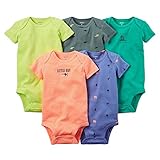 カーターズ Carter's ロンパース ボディスーツ ベビー肌着 半袖 5枚組 男の子 綿100% 5-Pack Short-Sleeve Bodysuits 6M (61-67cm) [並行輸入品