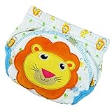 Baosity 赤ちゃん　幼児　トイレトレーニングパンツ　おむつ　トイレ　布おむつ　防水トレーニングパンツ　動物の柄　刺繍　再使用可能　全5種類 - ライオン, 18-36ヶ月