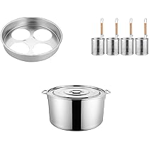 Amazon | 業務用店舗用 そばゆで釜 茹麺鍋セット リング付 ザル付