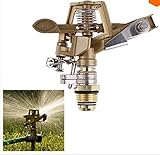 ETGtek(TM) 2個1/2 "ガーデンスプリンクラー亜鉛合金ロッカー360°回転式芝生草の水スプリンクラー