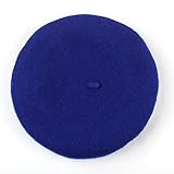 キッズ ベレー帽 100%ウール 選べる40色 (ブルー(Bao）)