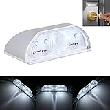 ドア鍵穴モーション検出器LEDライト、PIR赤外線IRワイヤレス自動センサーロックランプ、電池式4 LEDバルブホワイト