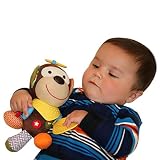 Abu the Monkey Teether & Plush Toy/Relief from Teething Pain/Perfect for Stroller, Crib and Car Seat