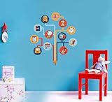 DecalMile Stationery Car Wisdom Tree Wall Stickers Removable Wall Decals Murals For Kids Children's 