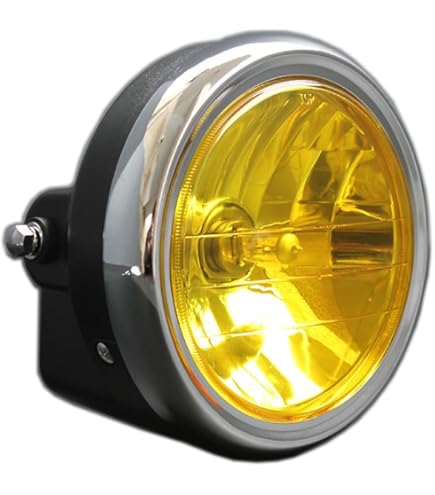 Amazon | メッキ ヘッドライト 180パイ 黄ガラス HeadLight