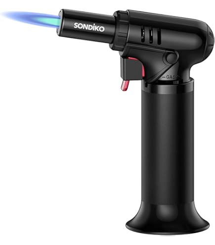 Culinary Butane Torch Lighter, Windproof High Temperature Spitfire Household Kitchen Torch Lighter Refillable Outdoor Impact Lighter Inflatable Adjustable Flame and Refillbale for Outdoor BBQ (Sliver Culinary Butane Torch Lighter, Windproof High Temperature Spitfire Household Kitchen Torch Lighter Refillable Outdoor Impact Lighter Inflatable Adjustable Flame and Refillbale for Outdoor BBQ (Sliver