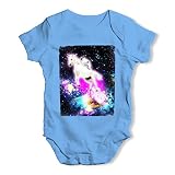 Twisted Envy Cat Riding Unicorn in SpaceベビーユニセックスFunny Baby Growボディスーツ US サイズ: S カラー: ブルー